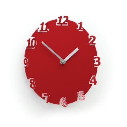 UMBRA NUMERO Стенен часовник,червен