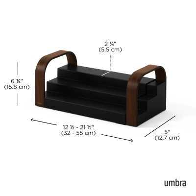 UMBRA BELLWOOD 3-TIER SPICE SHELF BLK/WAL