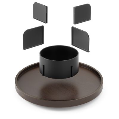 UMBRA BELLWOOD LAZY SUSAN DIVIDED BLK/WAL