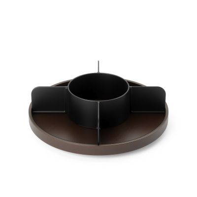 UMBRA BELLWOOD LAZY SUSAN DIVIDED BLK/WAL