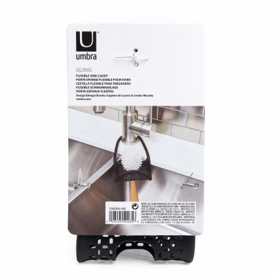 UMBRA SLING FLEXIBLE Поставка за кухненска гъба, черен