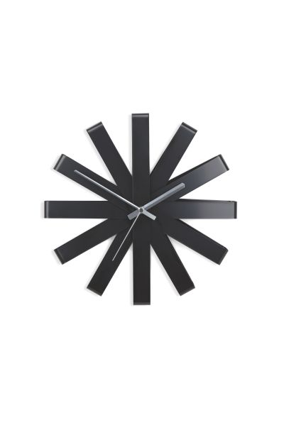 UMBRA RIBBON Стенен часовник, черен