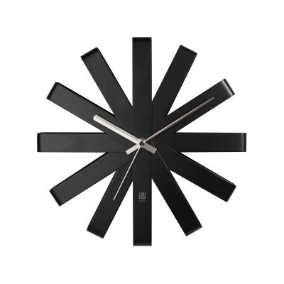 UMBRA RIBBON Стенен часовник, черен