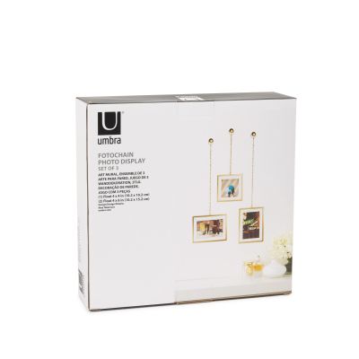 UMBRA FOTOCHAIN Комплект рамки за снимки, златен 