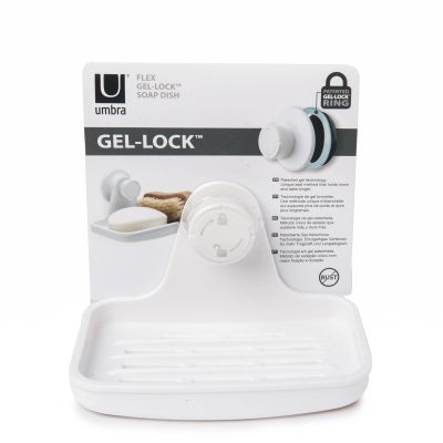 UMBRA FLEX GEL-LOCK SOAP DISH WHITE