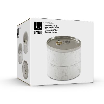 UMBRA TESORA BOX TESORA Кутия за бижута, мрамор/никел